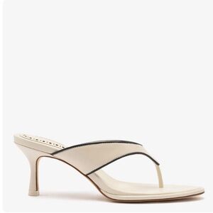 NEW - Larroude Gaia Sandal In Ivory Leather